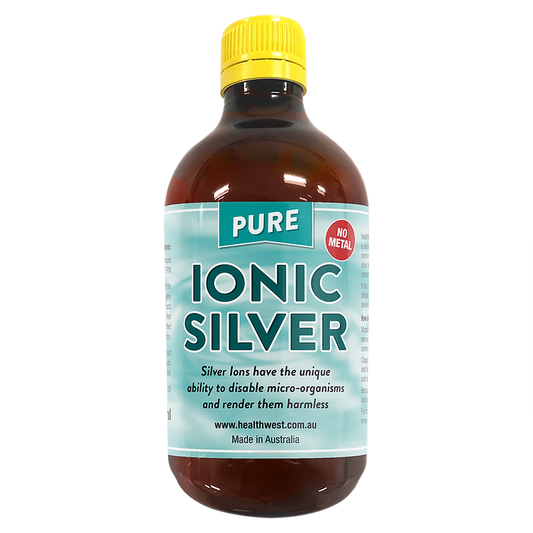 Healthwest Ionic Silver 500ml Glass Bottle